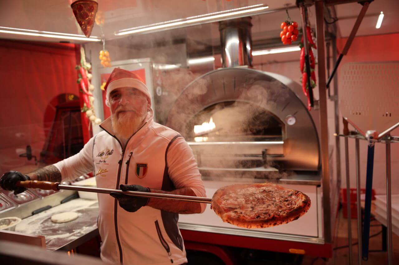 Zubereitung im Steinofen